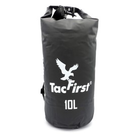 TacFirst Dry Bag Duffel Bag - Waterproof Pack Bag with Fast-Fold Closure, 2L / 3L / 5L / 10L / 15L / 20L / 25L / 30L, Waterproof Dry Bag, black, 10l
