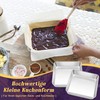 HaWare Edelstahl Quadratische Kuchenform (2, 15cm)