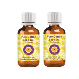 dve herbes Deve Herbes Pure Cotton Seed Oil (Gossypium spp) Cold Pressed 100ml X 2 (6.76 oz)