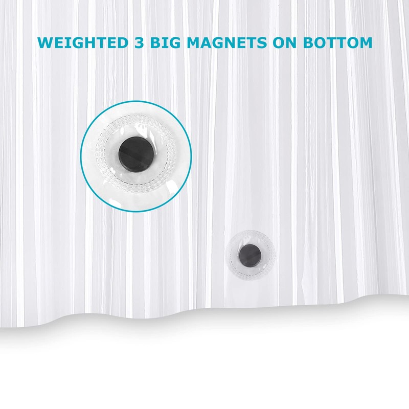 MhhYLL White Shower Curtain Liner,72 x 84 Inches Vinyl 10