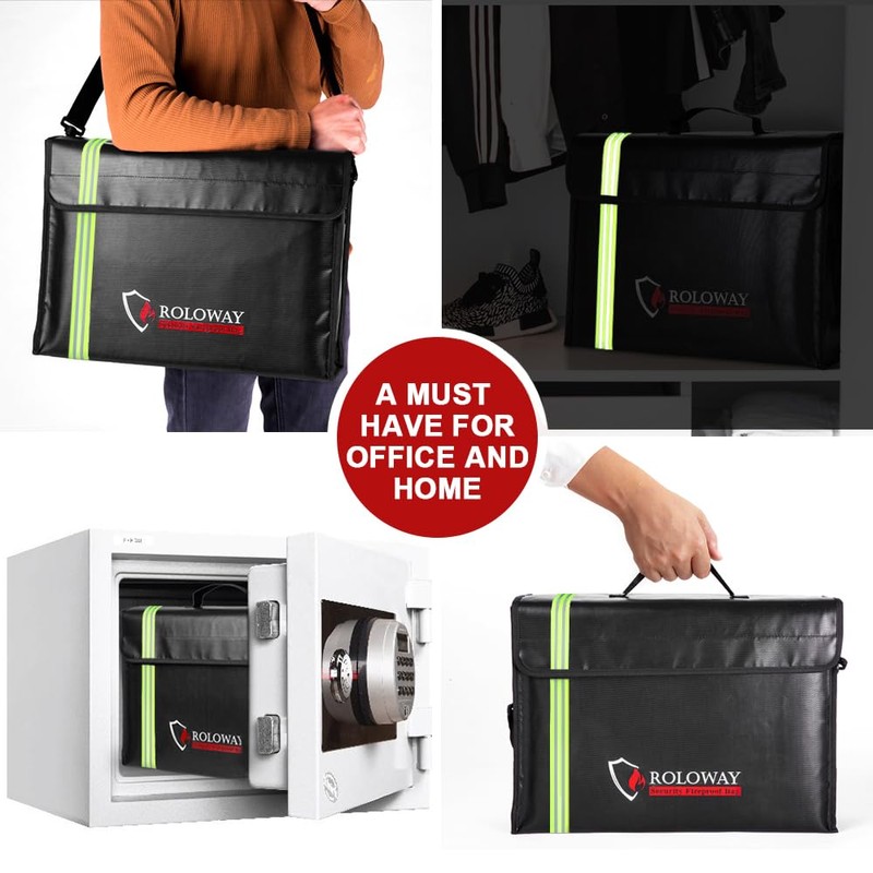 SEKAM Large Fireproof Bag with Reflective Strip (17 x 12