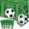 FVEOCR 4 Pack Soccer Party Tablecloths Soccer Sports Theme Party