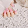 YFFSFDC Nail Parts, Nail Tool, Heart Parts, 3D, Transparent, Resin,