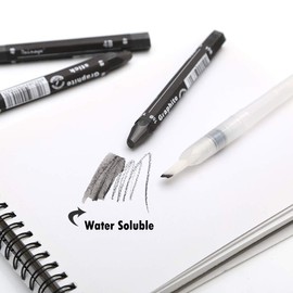 Dainayw Graphite Stick Set - Water Soluble - 4B 6B 10B, Art Drawing Supplies for Sketch & Shading Pencils, Artist Sketching - 3 Pcs