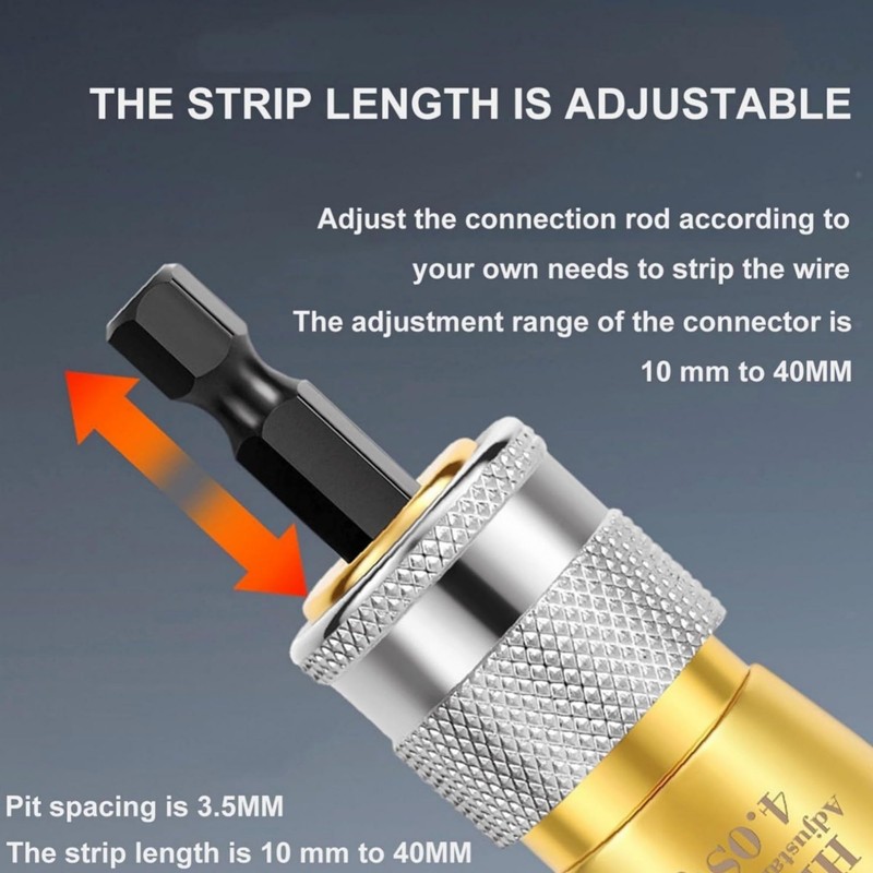 Baychon Electrical Wire Stripper Tools for Drill Set, Wire Stripping