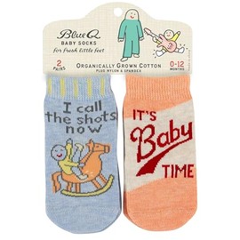 Blue Q Baby Sock Sets, Two Unique Funny Gender Neutral Designs, Organically Grown Cotton, Baby Showers
