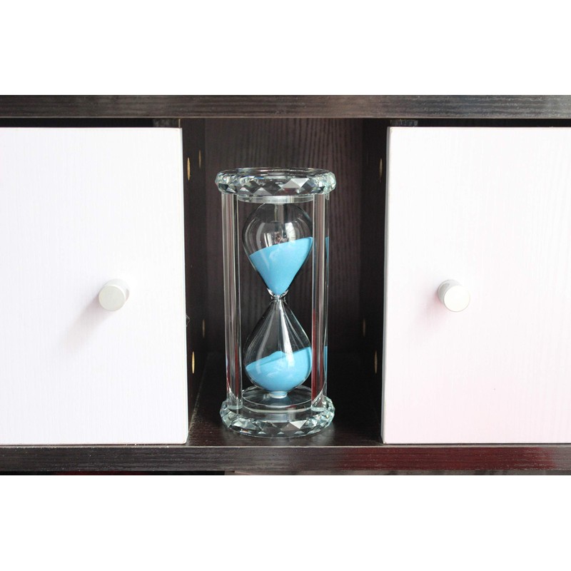 Lonovel 60 Minutes Hourglass Timer,Crystal Sand Timer Diamond Carving Surface,Good