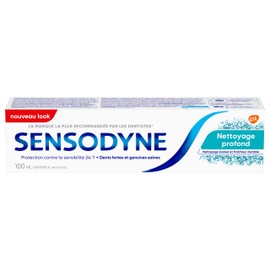 Sensodyne deep clean daily toothpaste for sensitive teeth, mint, 100ml (Packaging May Vary)