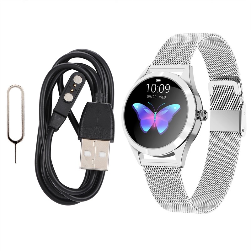 KW10 Ladies Smart Sports Watch Bracelet Round Screen Smart Monitoring