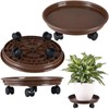 5 Packs Large Plant Caddy with PU Wheels 12" Rolling