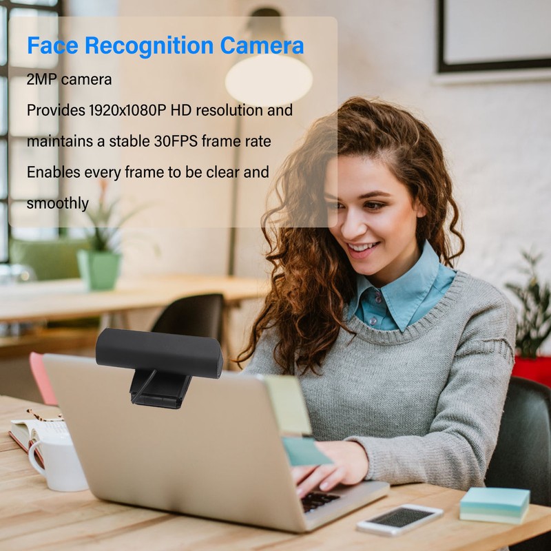 Facial Recognition Webcam for Windows 10 11 2MP 1920x1080P HD