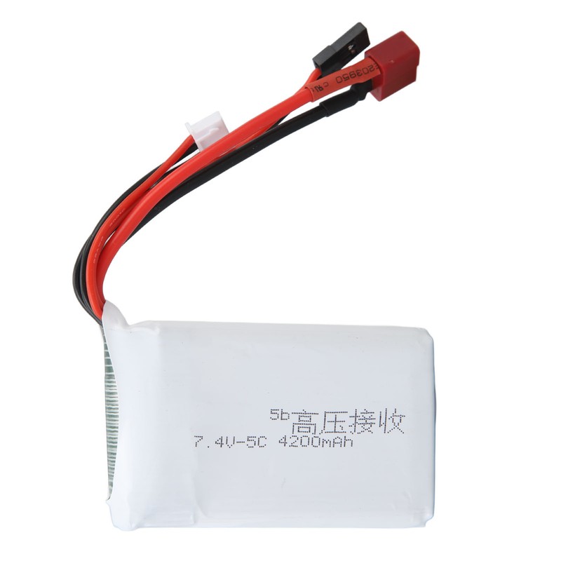 RC 7.4V 4200mAh Lithium Battery Lightweight Overcharge Protection T Plug