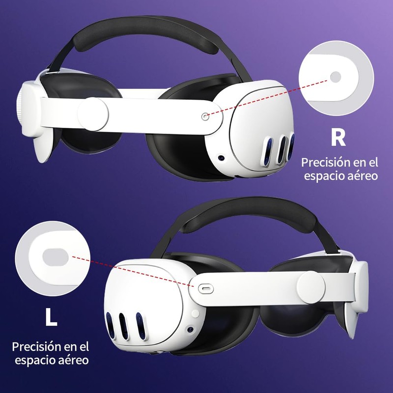 JESWO Head Strap Compatible with Meta Quest 3, 3 en