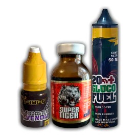 Rooster Venom + Super Tiger + Glucofuel Kit Para Gallos