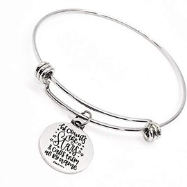 Faith Gift, He Counts The Stars And Calls Them All By Name Bracelet, Charm Bracelet, Faith Jewelry, Christian Gift, Psalm 147 4 Charm