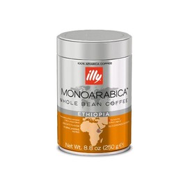 Illy Monoarabica Ethiopia Whole Bean Coffee, Orange Band, 6 Count