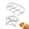 CYXZMYA 2 Stück Brötchenstempel Set,Brotstempel mit Dough Scrape und Teigschaber,Brot-Rolle,Brotpresse,Croissant-Schneider,für