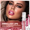 Glitter Lip Gloss Matt, Liquid Lipstick with Diamond Sparkles, 3D