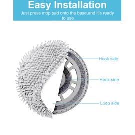 12 Pack Mop Pads for ECOVACS DEEBOT X1 Omni/X1 Turbo/T20 Omni/T10 Omni/X2 Omni/T30S/N30 Pro Omni/N30 Omni/T30S AI/T30S Pro/T30S CARE/T50 OMNI/T50 PRO OMNI/T50 MAX PRO Omni Robot Vacuum, Washable