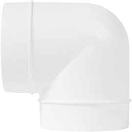 Vent Systems 100 mm Elbow 90 Degree Pipe Connector - Plastic Exhaust Pipe Connector for Flexible Round Pipe Ventilation Hose - Exhaust Duct Air Conditioner / Air Conditioning PVC Plastic Pipe Connection