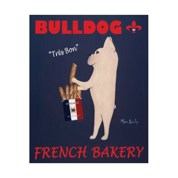 Picture Peddler Bulldog French Bakery by Ken Bailey Dogs Pets Animals Print Poster sn 8x10