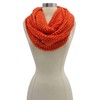 Orange Simple Chunky Knit Unisex Winter Infinity Scarf