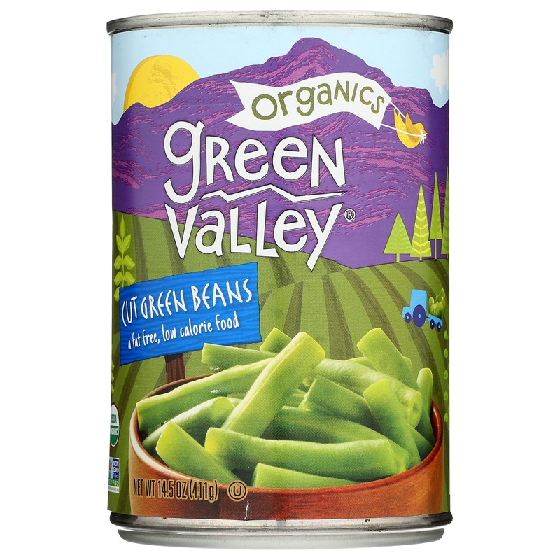 GREEN VALLEY Organic Cut Green Beans, 14.5 OZ