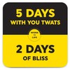 Brainbox Candy - Funny 'Work Vs Life Coaster' - Small