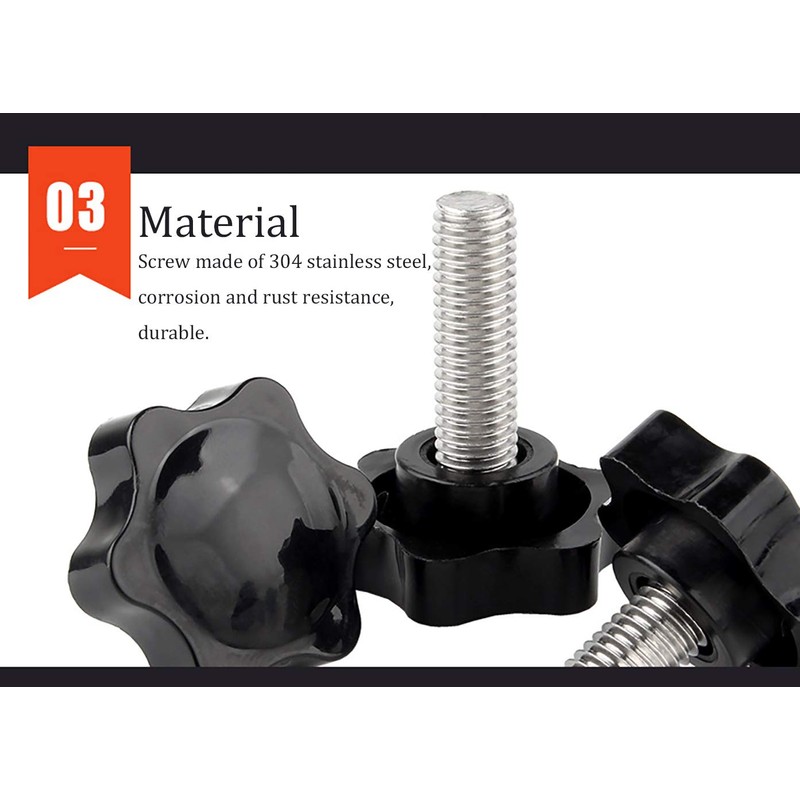 NACX perilla de sujeción de rosca M6 x 10 mm,
