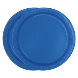 WedDecor 9" (23cm) Square Dessert Disposable Paper Plates Royal Blue Colour Tableware for Picnics, Weddings, Birthdays, Anniversaries, Baby Showers & Christmas Events, Pack of 16