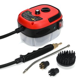 High Temperature Pressurized Steam Cleaner 2500W Handheld High Pressure Steam Cleaning Machine Portable 110V 1000ml Tank for Kitchen Toilet Car (red)