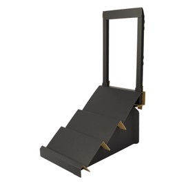 Sasagawa 44-8897 Exhibition Display, Taka Mark, 3 Tiers Inclined Shelf with Poster Stand, Black, Set of 2, Doujinshi A5 Size, 6 Books