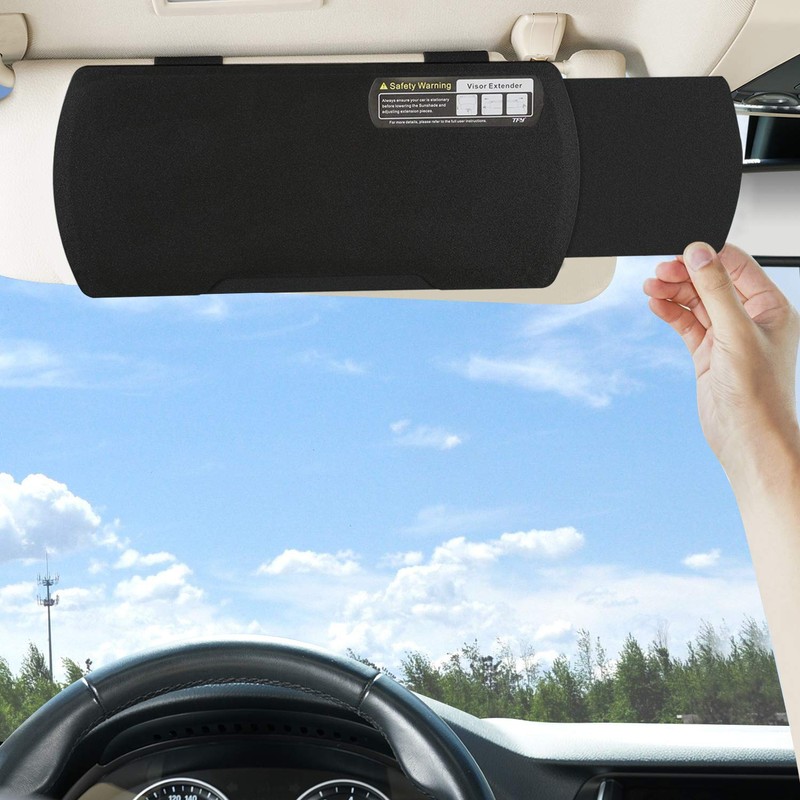 TFY Car Sun Visor Extender for Windshield and Side Window,
