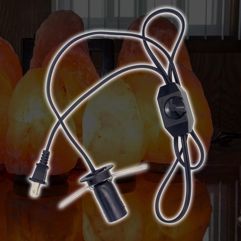 LCMLA Salt Lamp Cord with 6 Pcs 15W Bulbs 5