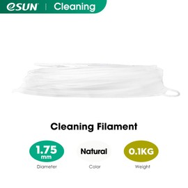 eSUN PLA+ Cleaning Filament 1.75mm, 3D Printer Cleaning Filament, Prevent Nozzles and Extruders Clogging, 100g Spool 3D Printing Filament for 3D Printers,Natural