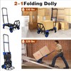 2-1 Folding Hand Truck Dolly,330LBS Capacity Dolly Cart,Foldable Dolly Hand