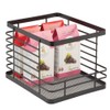 mDesign Stacking Wire Baskets Food Organizer Storage Metal Basket with