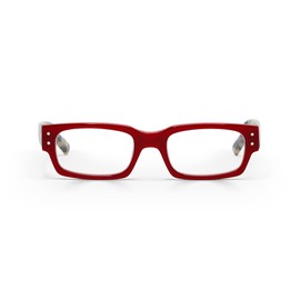 eyebobs Peckerhead Unisex Premium Readers, Red Front with Black and White Tortoise Temples, 2.75 Magnification