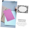 TEHAUX 3pcs Cardstock Paper Scrapbooking Tool Embossing Stencil Plastic DIY