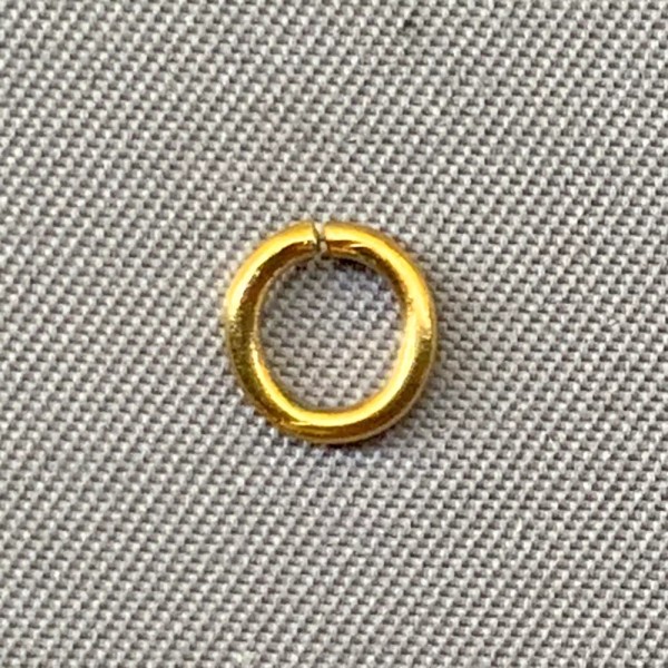Unbranded Round Open 6mm Jump Rings 18 Gauge Gold Plated