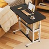 Mrsanmu Rolling Desk Adjustable Height,Small Computer Desk for Small Spaces