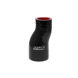 HPS HTSOR-250-275-L6-BLK High Temperature 4-ply Polyester Silicone Offset Reducer Coupler Hose, 2-1/2" - 2-3/4" ID, 5 mm Wall Thickness, 6" Length, Black