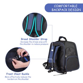 LONABR Expandable Cat Carrier Collapsible Pet Backpack w/Breathable Mesh for Traveling Hiking Camping Hold Pets Up to 22 Lbs