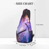 NISENASU Purple Blue Galaxy Sling Bag Crossbody Backpack,Dark Space Stars