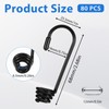 80 Pieces Plastic Coated Bungee Cord Hooks with 80 Pieces