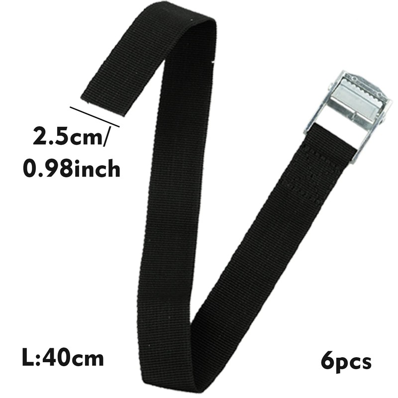 6Pcs Ratchet Straps with Quick Release Cam Bukle Heavy Duty