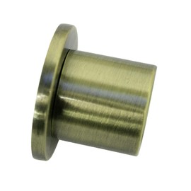 GARDINIA Wall Bracket for Curtain Rods with Diameter 16 mm, Includes Fixings, Pack of 2, Wall Mounting, Series "Memphis", Antique Brass