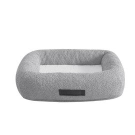 Arlee Bumper Box Memory Foam Pet Bed, Removable Washable Cover, Comfortable Calming Dog Bed for Extra Comfort, Breathable, Crate & Kennel Furniture, Ideal for Pets, Puppies, and Dogs, Grey, Small