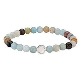 Liebeskind Berlin Beads 6mm With Logo Tag in Stainless Steel, Stainless Steel, blue