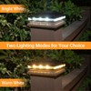 HUYIENO Solar Post Cap Lights,Outdoor Deck Fence Post Lights,Powerful Lithium
